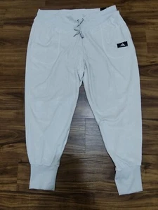 adidas Women's Holidayz Cozy Velour Joggers Plus Size 2X Cream - Picture 1 of 4