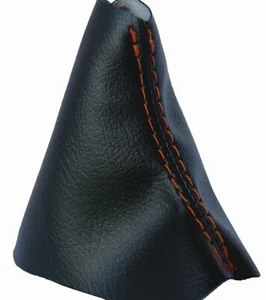 Fits 15-20 Dodge Challenger Vinyl Automatic Shift Boot Black w/Orange Stitch - Imagen 1 de 5