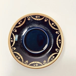 2 Limoges 22k Castel Cobalt Blue and Gold 5” Decorative Porcelain Plate. France - Picture 1 of 8