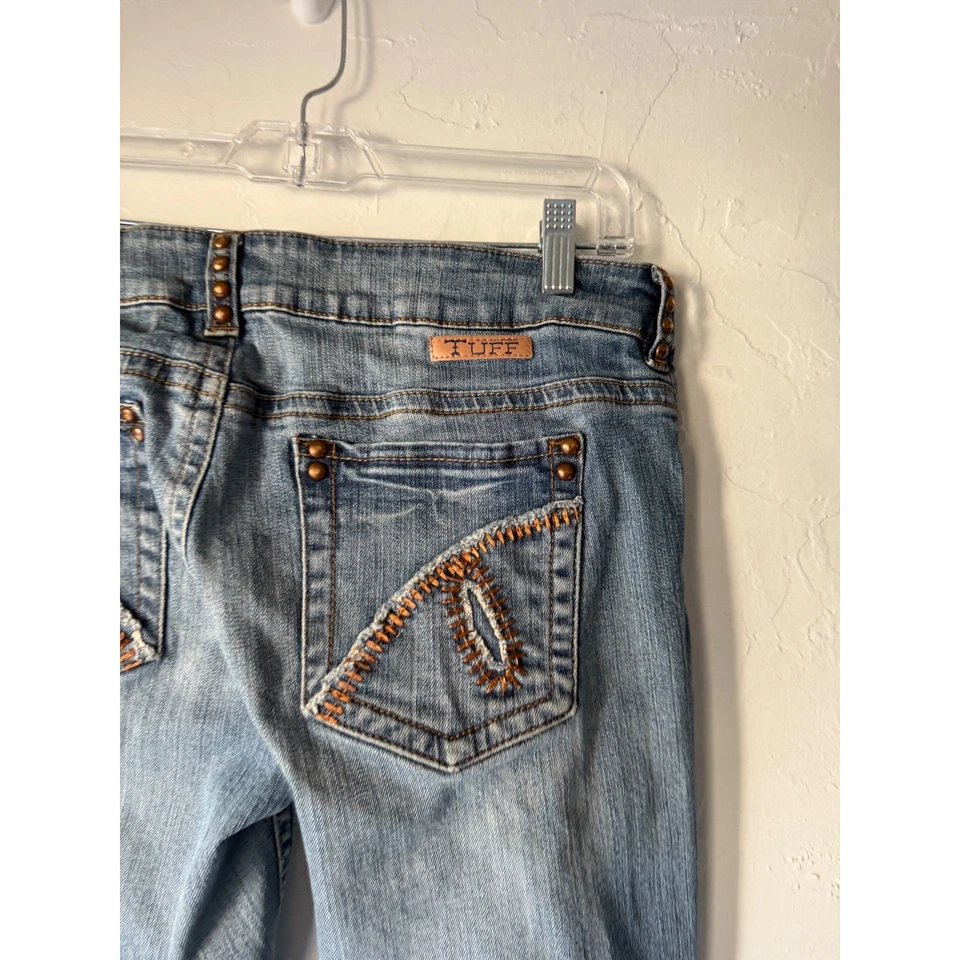 Женские джинсы Cowgirl Tuff синие с вырезом ботинок украшенные карманы W30 L33 вестерн высокие - Изображение 1 из 4