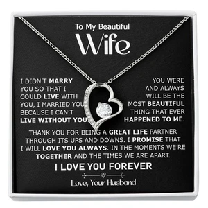 Collar nudo de amor para esposa - regalo de joyería navideña de esposo, alma gemela - Imagen 1 de 4