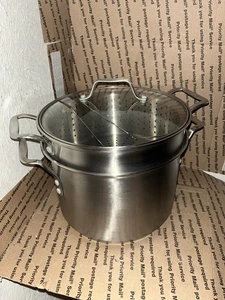 Calphalon 8Qt 8608 Pentola Stock Inox con Coperchio Inserto Streamer 3PZ - Foto 1 di 13