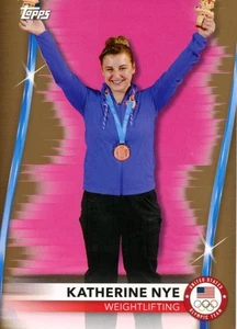 2020 TOPPS OLYMPICS KATHERINE NYE "GOLD" /99 WEIGHTLIFTING 2021 #32 - Picture 1 of 2