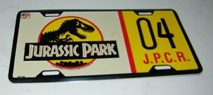 Vintage Jurassic ParkFull Size License Plate 04 J.P.C.R Universal Studios 1992 - Picture 1 of 5