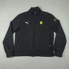 Puma X Scuderia Ferrari Jacket Mens Medium Black Massa Full Zip Up Track Sweater