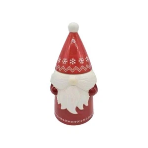 Santa Gnome Winter Cookie Jar With Snowflakes - Picture 1 of 3