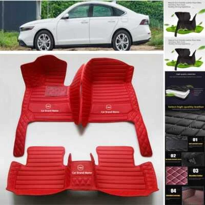 For Toyota Prius Yaris Car Floor Mats Luxury Custom Anti-Slip Auto Carpets Liner Foto 1 de 4