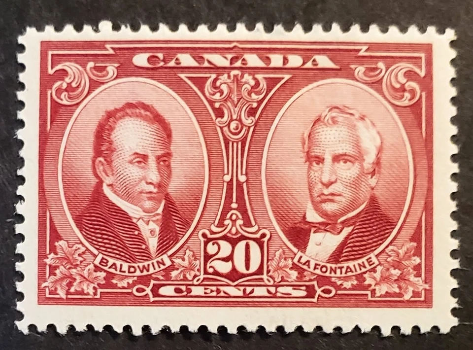 Estampillas Canadá como nuevas: #148 20c marrón carmín Baldwin & Lafontaine F MH Foto 1 de 1