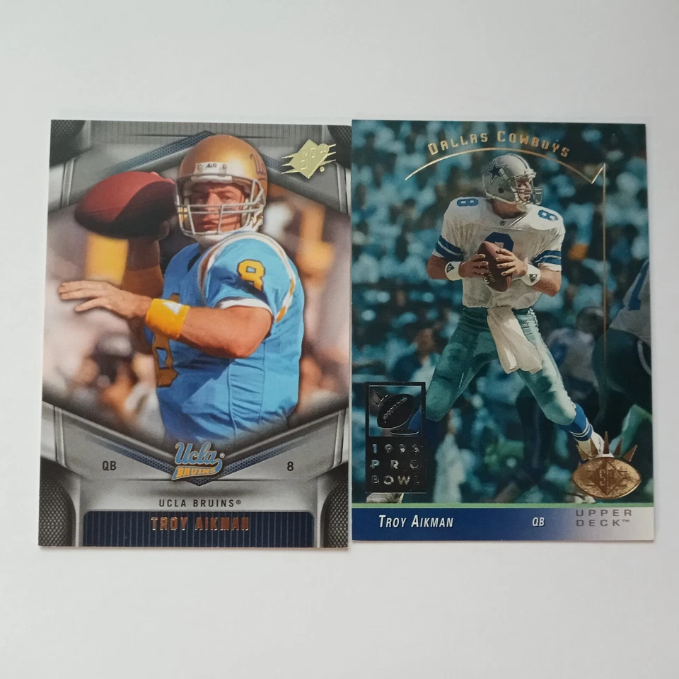 Troy Aikman 1993 Upper Deck SP Card #64 & 2012 SPx #48 (2) Cowboys - Image 1 of 1