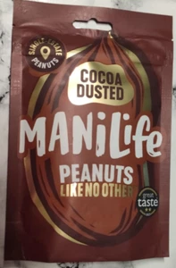Cocoa Dusted Peanuts Pouch 7 x 75g Manilife Roasted Peanut Snack BBe 07/05/25 - Picture 1 of 3