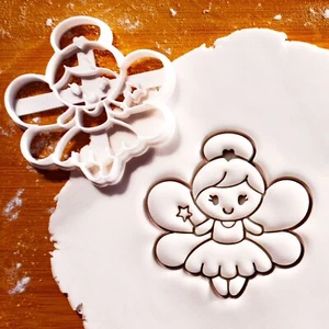Cute Fairy cookie cutter - garden tea party magical wand enchanted forest faerie - Picture 1 of 4