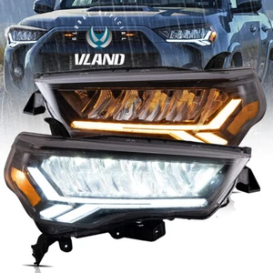 For 2014-2024 Toyota 4Runner LED Reflector Headlights W/Sequential Front Lamps*2 - Picture 1 of 14