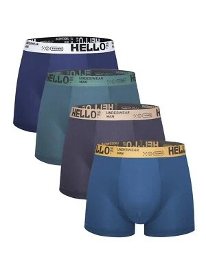 4 pack Men's soft and comfortable boxers are a holiday gift for husbands XS-XL - Image 1 of 4