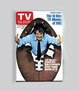 JOHN MADDEN NFL FOOTBALL / TV GUIDE - 2"x3" POSTER MAGNET (retro vintage 80s - Picture 1 of 4