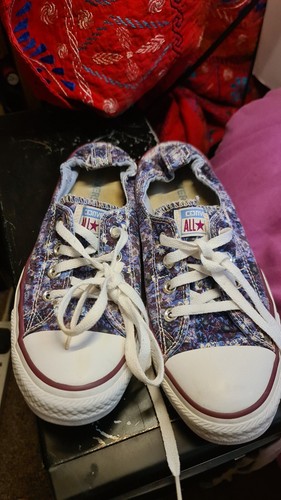 Scarpe da ginnastica CONVERSE Chuck Taylor floreali slip on taglia: UK 7 5 EUR 41 BUONE condizioni