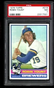 1976 TOPPS #316 ROBIN YOUNT 2ND YEAR HOF PSA 7 BREWERS - Picture 1 of 2