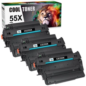 3 PK CE255X 55X High Yield Toner Cartridge For HP LaserJet P3010 P3015 P3015d - Picture 1 of 12
