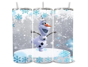 20oz Tumbler Olaf Frozen Winter Snowman 20oz Cup - Picture 1 of 1