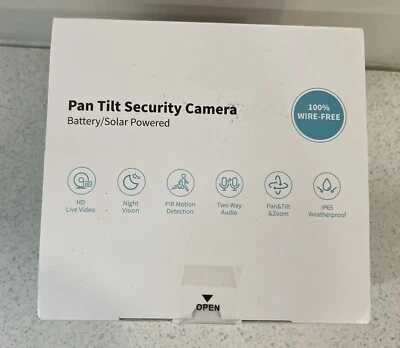 Pan Tilt Security Camera Battery/Solar Powered -Wire-free RBX-S40 NEW - Image 1 of 3