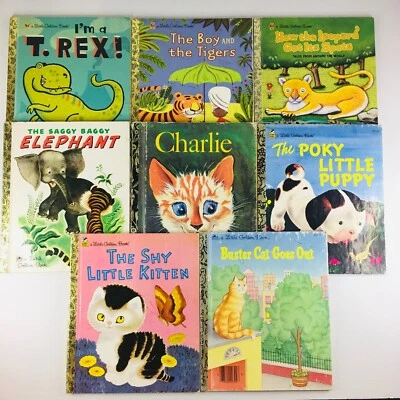 Little Golden Books Bundle 8 Vintage Hard Cover Children's Stories Free Postage - image 1 of 4