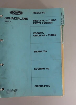 Eléctrico Diagramas de Cableado Ford Fiesta/Escort/Sierra/Escorpio Stand 10/ - Imagen 1 de 4
