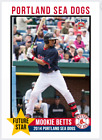2014 Mookie Betts Future Star Minor League Rookie Card Portland Sea Dogs Red Sox