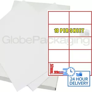 5000 fogli di etichette indirizzo 10 per foglio 99 x 57 mm - Foto 1 di 5