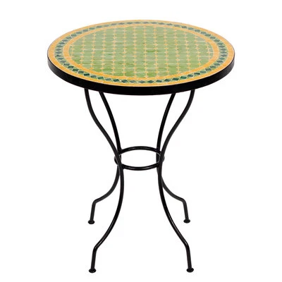 ALBENA MAROKKO GALERIE Marokkanischer Mosaiktisch "GUNO" Tisch Bistrotisch Gartentisch 60cm Gun