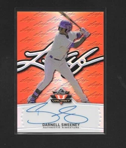 DARNELL SWEENEY 2014 Leaf Valiant AUTO* ORANGE Prismatic Refractor RC /50 Qty. - Picture 1 of 2