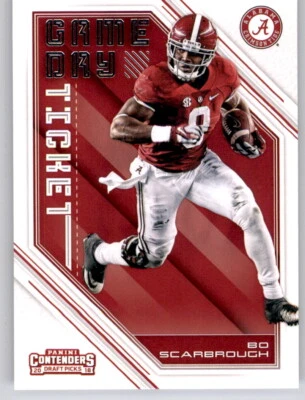 2018 Contenders Draft Picks Game Day Tickets Bo Scarbrough RC Rookie Cowboys #19 - Image 1 of 2