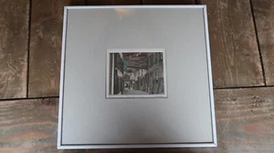 Stampa berretto vintage FIRMATA Quebec Canada Rue Sous Le dimensioni cornice 13,5" x 13" - Foto 1 di 5