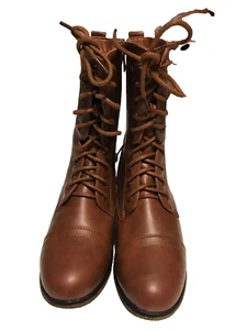 Forever Womens Round Toe Lace Up Faux Leather Boots Beyonce-62 - Picture 1 of 10