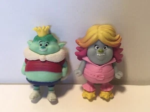 DreamWorks Trolls Bling Bag Doll Figure Lot King Gristle & Lady Glitter Sparkles - Picture 1 of 2