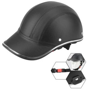 Baseball Cap Motorcycle Helmet Half Face Helmet Electric Bike Scooter Anti-UV - Picture 1 of 7