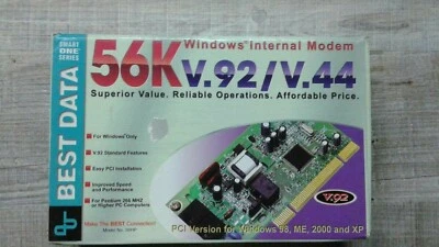 NEW Best Data 56K Windows Internal Modem v.92/v.44 PCI Version Model 56HP 92 PCT - Image 1 of 4