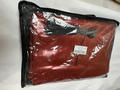 Pantallas de soldadura de cortina de soldadura de vinilo de 6'X8' con ojales, sin marco ROJO Foto 1 de 4