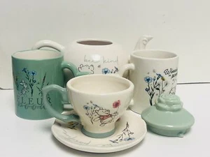 Disney Winnie The Pooh 2PK Mug Set/ Cup & Saucer/ Tea Pot Novelty Gift PRIMARK - Picture 1 of 29
