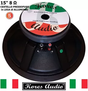 Kores Audio 15PAK75 Woofer SubWoofer PA 15" Pollici 38 Cm 8 Ohm 2.000W/600W RMS - Imagen 1 de 10