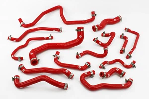 Radiatore Silicone Pistone Raffreddante/Tubo Respiratore Adatto Nissan 350Z Z33 VQ35DE Rosso - Foto 1 di 3