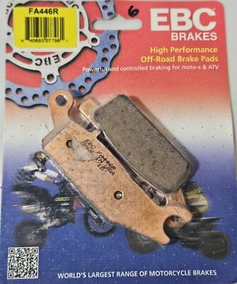 1 JUEGO DE PASTILLAS DE FRENO EBC FA446R nuevo para Yamaha Grizzly 550 700 ATV Quad 2007-2024 Foto 1 de 3