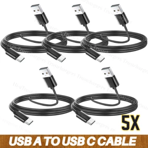5x USB A To Type C Cable Android Data Cord Fast Charger For Samsung iPhone 15 16 - Picture 1 of 9
