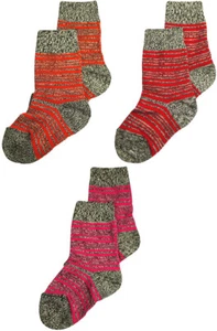 Tic Tac Toe Girl's Heavy Weight Ribbed Seamless Cotton Blend Sock - Picture 1 of 7