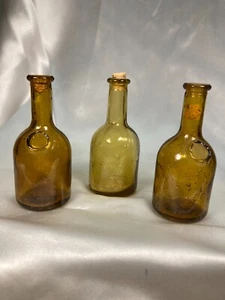Three Mini Brown Amber Jugs - Picture 1 of 4