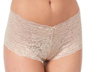 allbrand365 designer Womens Intimate Signature Lace Boyshorts,Light Beige,Medium