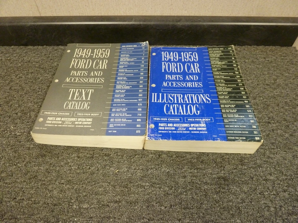 1957-1958 Ford Fairlane Factory Parts Catalog Manual Skyliner Convertible 500 - Image 1 of 1