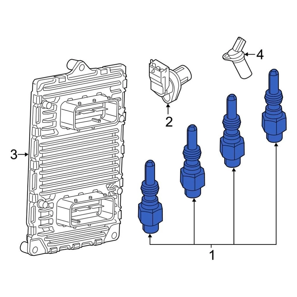 For Ram ProMaster 3500 2014-2017 Ram 68576776AA Diesel Glow Plug Foto 1 de 1
