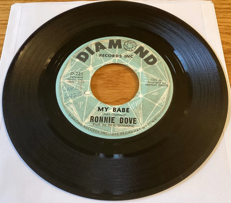 Ronnie Dove “My Babe / Put My Mind At Ease” 7" 45 rpm, D-221 - Image 1 of 4