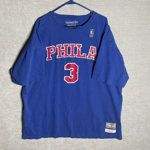 Camisa Mitchell And Ness Para Hombre 3XL Negra Philadelphia 76ers Baloncesto Iverson #3 - Imagen 1 de 11