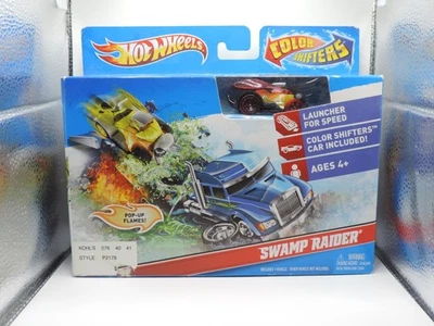 2010 Hot Wheels Color Shifters Swamp Raider Playset & 6 Cars, Avengers, 1st Ed - Image 1 of 4