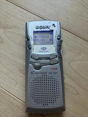 Sony ICD-MS1 (8 MB, 2 Hours) Handheld Digital Voice Recorder w 128mb mem stick - Image 1 of 3